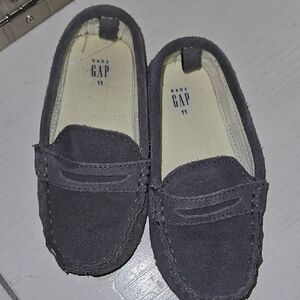 Boys Baby GAP Gray Suede Type Driver Mocassins Size 11